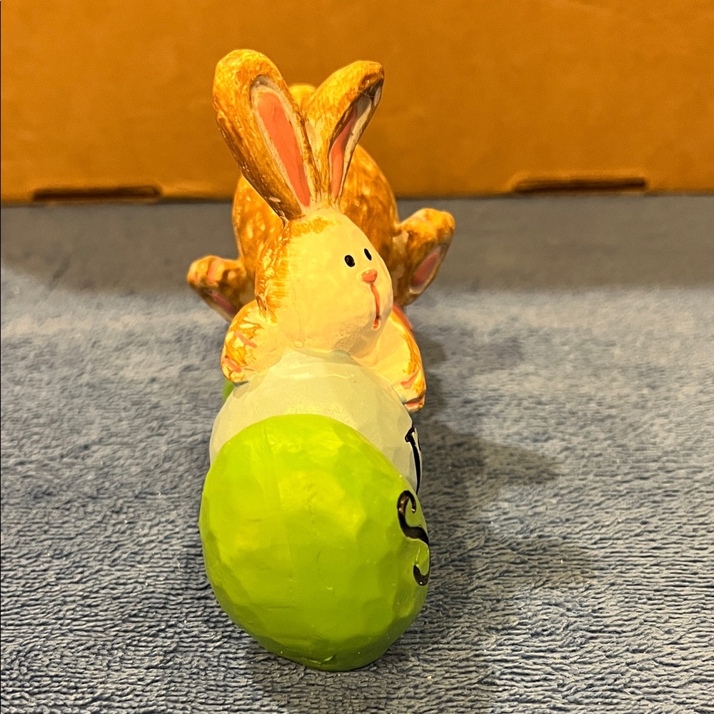 Spring Bunny Decor with Colorful Eggs - Picture 2 of 8